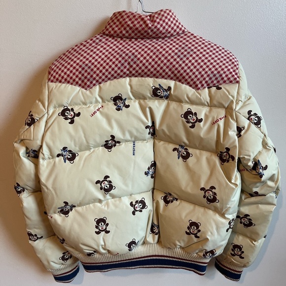 Vintage Hysteric Glamour F**K off Cream Teddy Bear Puffer Jacket - Picture 6 of 7